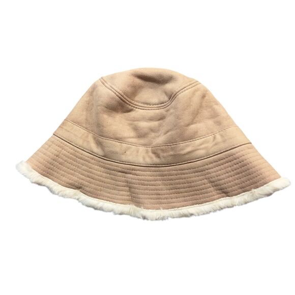 Fownes Winter Bucket Hat Womens One Size Brown 100% Polyester Fake Faux Fur - Picture 3 of 6